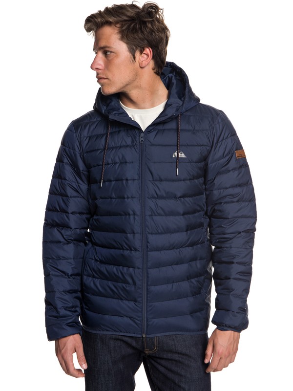 quiksilver, Scaly - Water-Resistant Puffer Jacket for Men, NAVY BLAZER (byj0) 0 Scaly - Water-Resistant Puffer Jacket for Men Blue EQYJK03418 Quiksilver