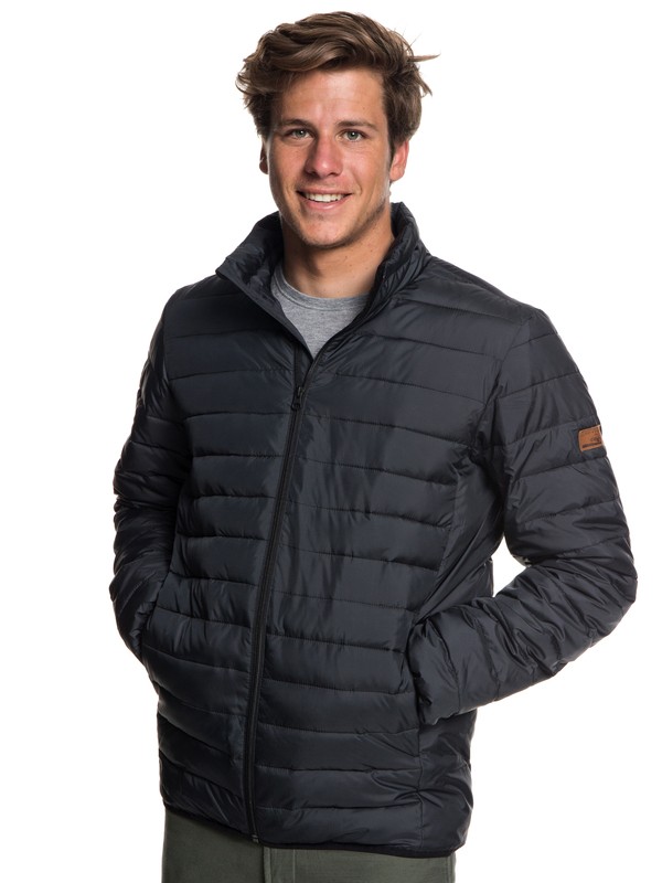 quiksilver, Scaly Water Resistant Puffa Jacket, BLACK (kvj0) 0 Scaly Water Resistant Puffa Jacket Black EQYJK03419 Quiksilver