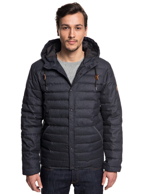 quiksilver, Scaly - Puffer Jacket for Men, DARK GREY HEATHER (krph) 0 Scaly - Puffer Jacket for Men Black EQYJK03421 Quiksilver