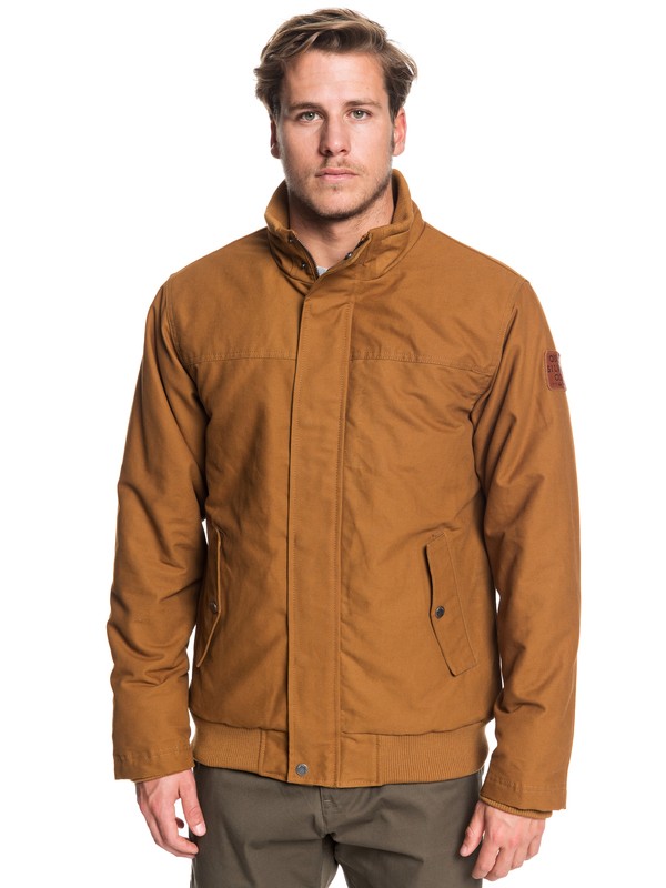 quiksilver, Brooks Full Zip - Giacca idrorepellente da Uomo, RUBBER (cpp0) 0 Brooks Full Zip - Giacca idrorepellente da Uomo Brown EQYJK03431 Quiksilver