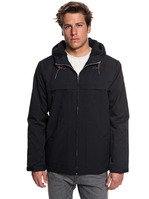 quiksilver, Wanna - Waterbestendige parka met capuchon voor Heren, BLACK (kvj2) 0 Wanna - Waterbestendige parka met capuchon voor Heren Black EQYJK03434 Quiksilver