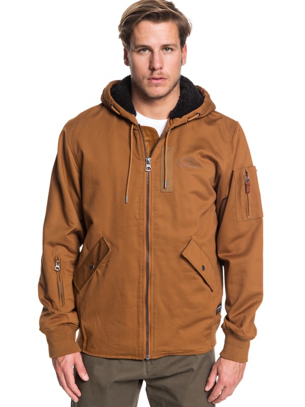 quiksilver, Hana Go Water Resistant Hooded Jacket, RUBBER (cpp0) 0 Hana Go Water Resistant Hooded Jacket Brown EQYJK03436 Quiksilver