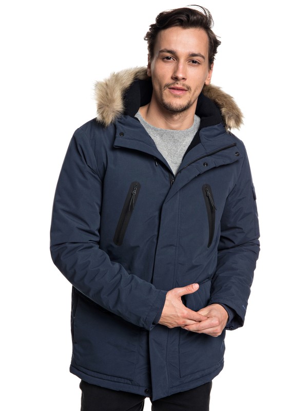 quiksilver, Storm Drop Athletic - Parka à capuche imperméable pour Homme, BLUE NIGHTS (btk0) 0 Storm Drop Athletic - Parka à capuche imperméable pour Homme Bleu EQYJK03437 Quiksilver