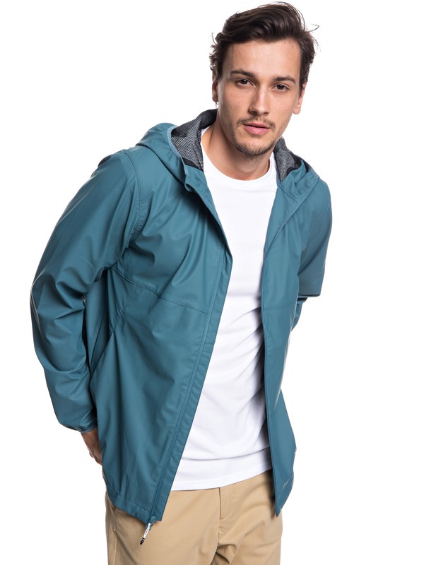 quiksilver, Kamakura Rains - Hooded Raincoat for Men, TAPESTRY (bph0) 0 Kamakura Rains - Hooded Raincoat for Men Blue EQYJK03438 Quiksilver