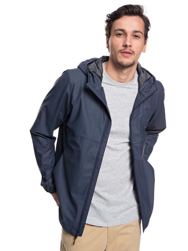 quiksilver, Kamakura Rains Hooded Raincoat, BLUE NIGHTS (bst0) 0 Kamakura Rains Hooded Raincoat Blue EQYJK03438 Quiksilver