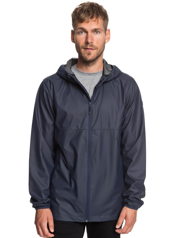 quiksilver, Kamakura Rains - Hooded Raincoat for Men, NAVY BLAZER (byj0) 0 Kamakura Rains - Hooded Raincoat for Men Blue EQYJK03438 Quiksilver
