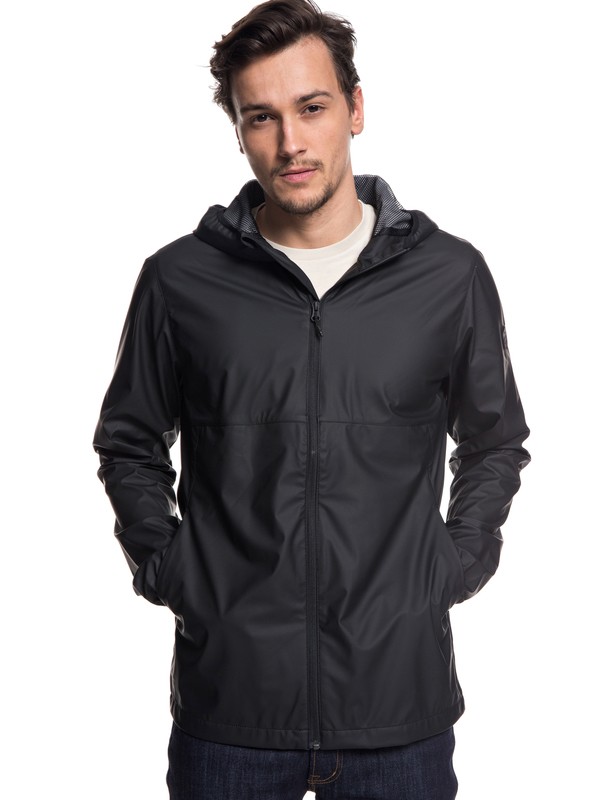 quiksilver, Kamakura Rains - Hooded Raincoat for Men, BLACK (kvj0) 0 Kamakura Rains - Hooded Raincoat for Men Black EQYJK03438 Quiksilver