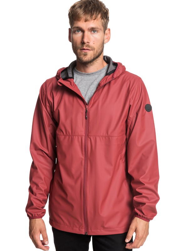 quiksilver, Kamakura Rains - Hooded Raincoat for Men, BRICK RED (rqn0) 0 Kamakura Rains - Hooded Raincoat for Men Red EQYJK03438 Quiksilver