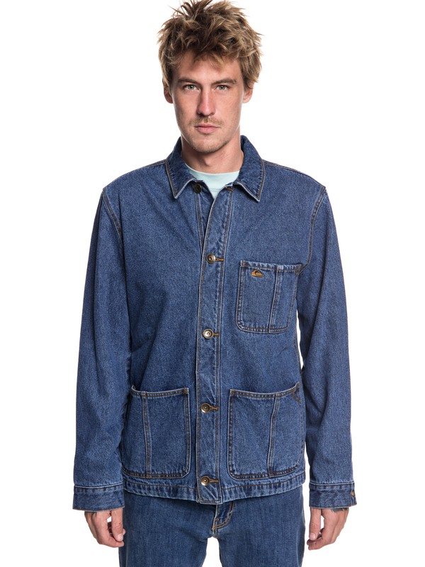 quiksilver, Rad Trad Denim Jacket, USED (bylw) 0 Rad Trad Denim Jacket Blue EQYJK03444 Quiksilver