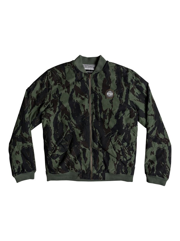 quiksilver, Hakata Bay Bomber Jacket, CAMO HAKATA BAY (cqy6) 0 Hakata Bay Bomber Jacket Brown EQYJK03453 Quiksilver