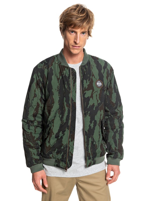 quiksilver, Hakata Bay Bomber Jacket, CAMO HAKATA BAY (cqy6) 0 Hakata Bay Bomber Jacket Brown EQYJK03453 Quiksilver