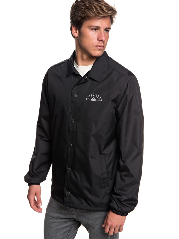 quiksilver, Ohama Break Water-Resistant Coaches Jacket, BLACK (kvj0) 0 Ohama Break Water-Resistant Coaches Jacket Black EQYJK03455 Quiksilver