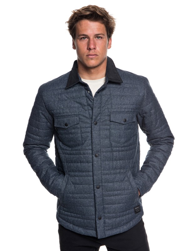 quiksilver, Hakkoda Summits Long Sleeve Over Shirt, DARK GREY HEATHER (krph) 0 Hakkoda Summits Long Sleeve Over Shirt Black EQYJK03456 Quiksilver