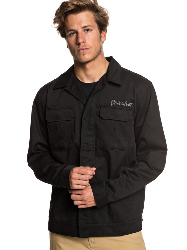 quiksilver, Twice Wilted Shirt Jacket, BLACK (kvj0) 0 Twice Wilted Shirt Jacket Black EQYJK03464 Quiksilver