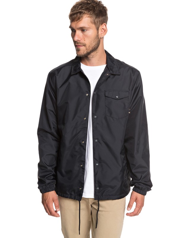 quiksilver, 50Y Water-Repellent Coach Jacket, BLACK (kvj0) 0 50Y Water-Repellent Coach Jacket Black EQYJK03483 Quiksilver