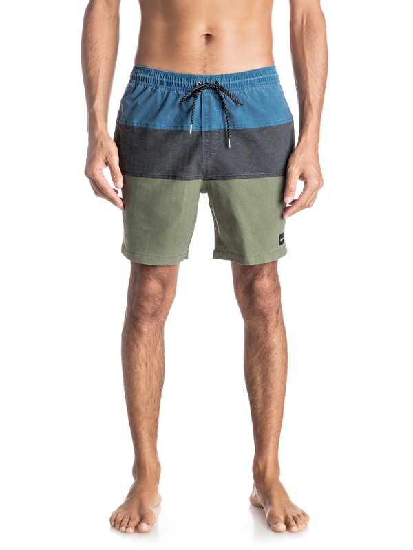 quiksilver, Panel Blocked 17" Volley Boardshorts, MOROCCAN BLUE (bsg6) 0 Panel Blocked 17" Volley Boardshorts EQYJV03190 Quiksilver