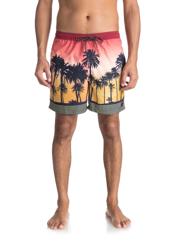 quiksilver, Sunset Vibes 17" - Traje De Baño para Hombre, CADMIUM (nhj6) 0 Sunset Vibes 17" - Traje De Baño para Hombre Naranja EQYJV03303 Quiksilver