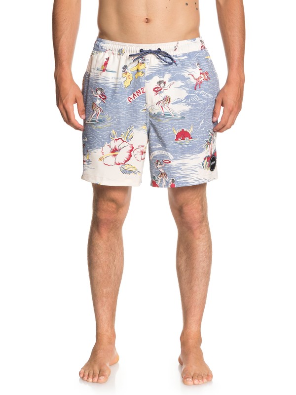 quiksilver, Variable 17" - Swim Shorts for Men, BIJOU BLUE (bng6) 0 Variable 17" - Swim Shorts for Men Blue EQYJV03358 Quiksilver