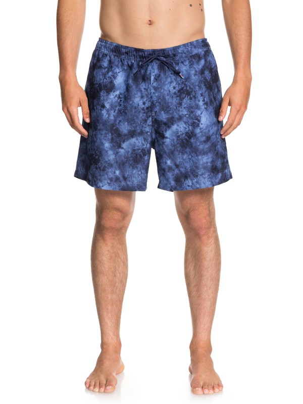 quiksilver, Shibori 17" Volleys, MEDIEVAL BLUE (bte6) 0 Shibori 17" Volleys Blue EQYJV03361 Quiksilver