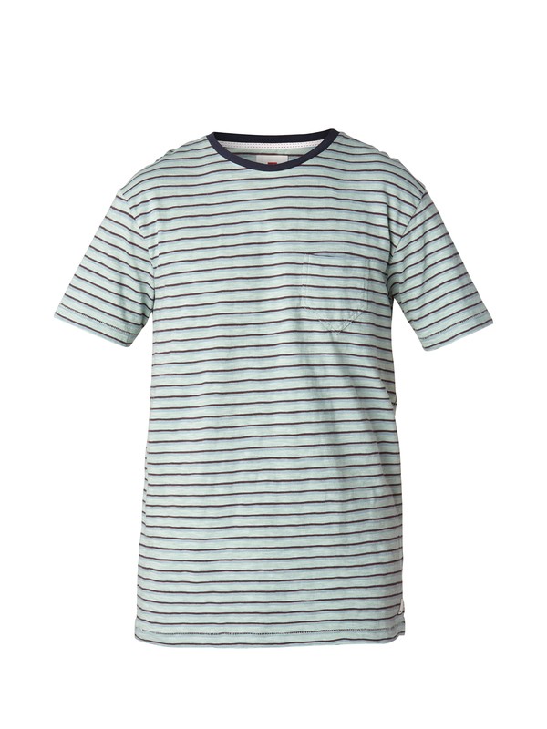 quiksilver, Stripe Tee, BLUE SURF (bhb0) 0 Stripe Tee EQYKT03002 Quiksilver