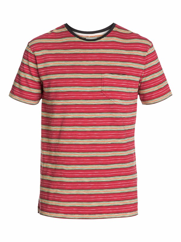 quiksilver, Stripe Tee, AMERICAN BEAUTY (rpy0) 0 Stripe Tee EQYKT03002 Quiksilver