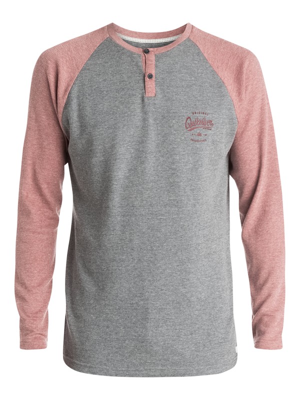quiksilver, Thermo Henley T-Shirt, DARK GREY HEATHER (ktfh) 0 Thermo Henley T-Shirt EQYKT03242 Quiksilver