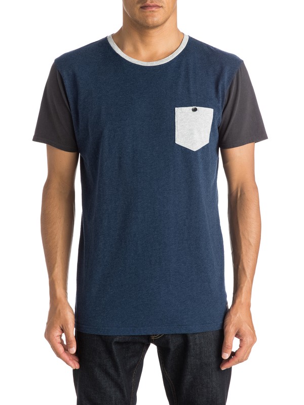 quiksilver, Baysick Pocket Tee, NAVY BLAZER HEATHER (byjh) 0 Baysick Pocket Tee EQYKT03274 Quiksilver