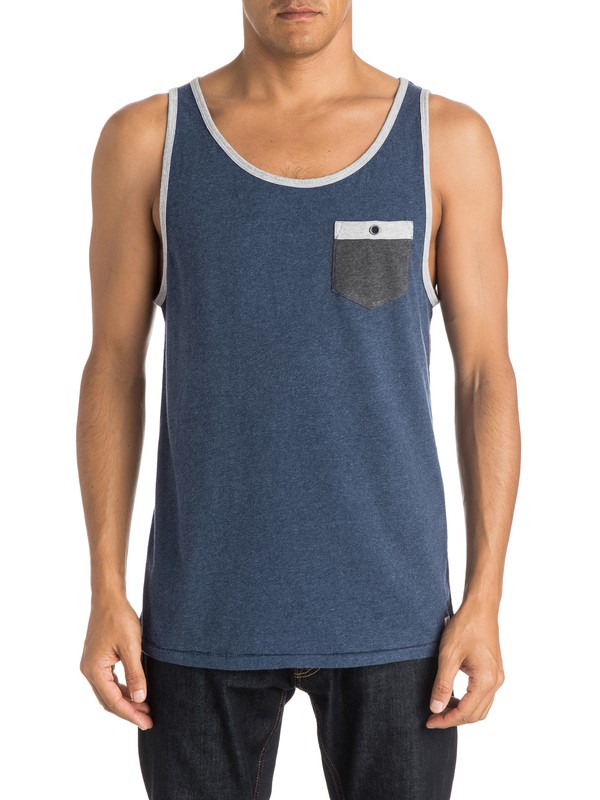 quiksilver, Baysic Tank, NAVY BLAZER HEATHER (byjh) 0 Baysic Tank EQYKT03369 Quiksilver