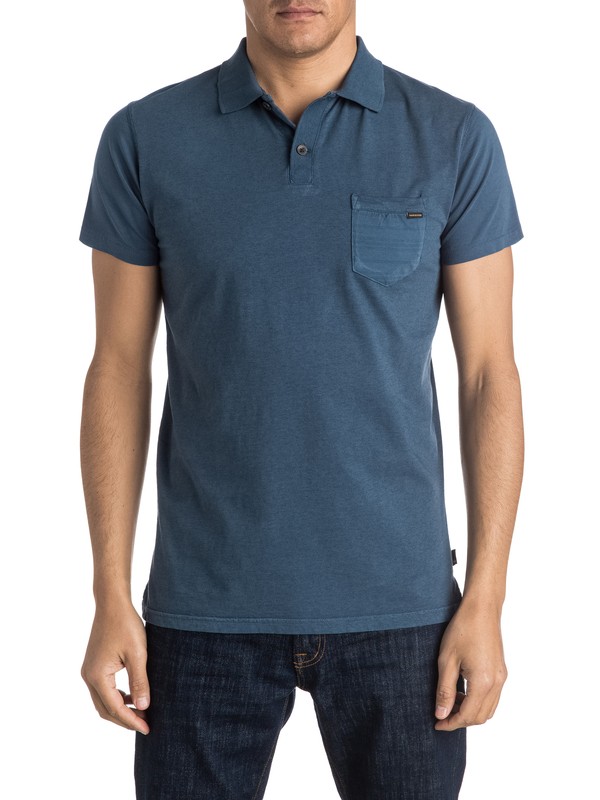 quiksilver, Hidden City - Polo, DARK DENIM (brq0) 0 Hidden City - Polo EQYKT03399 Quiksilver