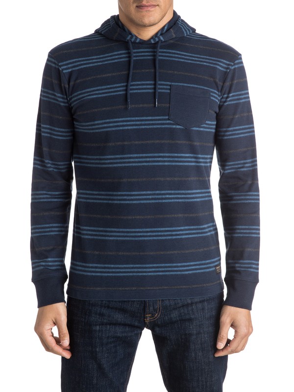 Snit Stripes - Hooded Long Sleeve T-Shirt EQYKT03408 0 Snit Stripes Hooded Long Sleeve Tee EQYKT03408 Quiksilver