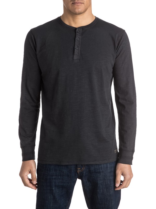 quiksilver, Runaround - Tee-Shirt à col boutonné et manches longues, TARMAC HEATHER (ktah) 0 Runaround - Tee-Shirt à col boutonné et manches longues EQYKT03412 Quiksilver