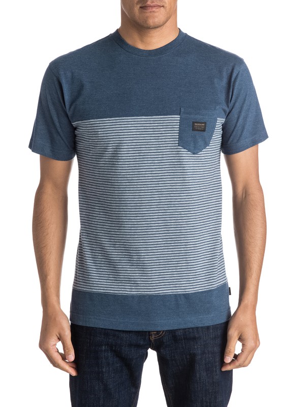 quiksilver, Full Tide Pocket Tee, DARK DENIM HEATHER (brqh) 0 Full Tide Pocket Tee EQYKT03413 Quiksilver
