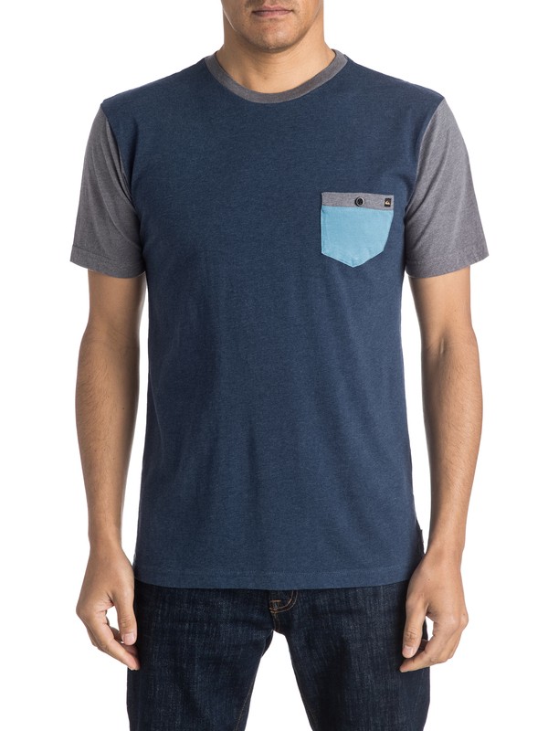 quiksilver, Baysic Pocket Tee, NAVY BLAZER HEATHER (byjh) 0 Baysic Pocket Tee EQYKT03428 Quiksilver