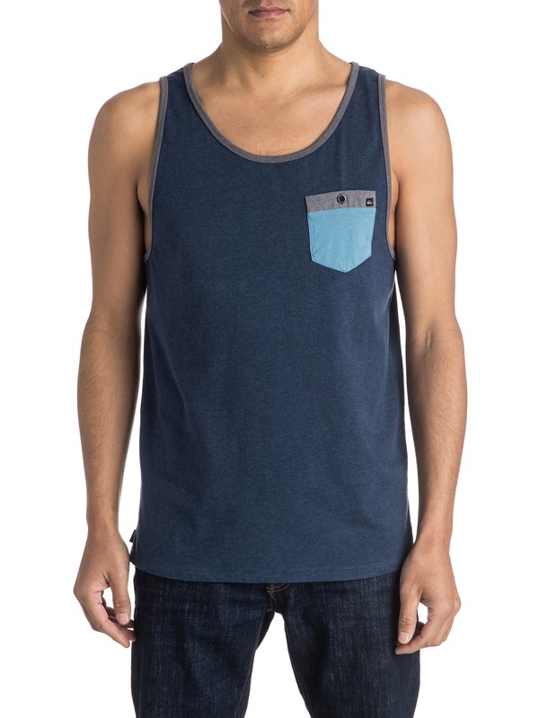 quiksilver, BAYSIC TANK, NAVY BLAZER HEATHER (byjh) 0 BAYSIC TANK EQYKT03430 Quiksilver