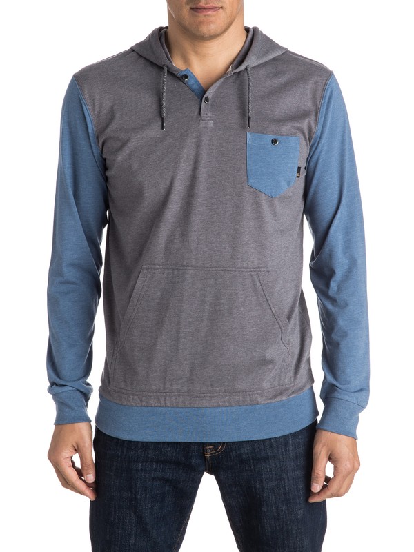 quiksilver, Guitar Magic Long Sleeve Hooded Tee, MEDIUM GREY HEATHER (kpwh) 0 Guitar Magic Long Sleeve Hooded Tee EQYKT03464 Quiksilver