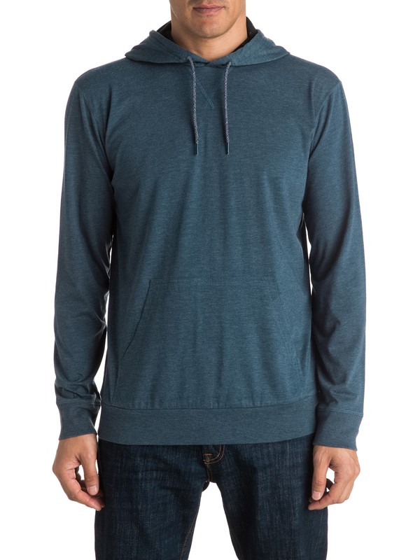 quiksilver, Put On Long Sleeve Hooded Tee, NAVY BLAZER HEATHER (byjh) 0 Put On Long Sleeve Hooded Tee EQYKT03465 Quiksilver