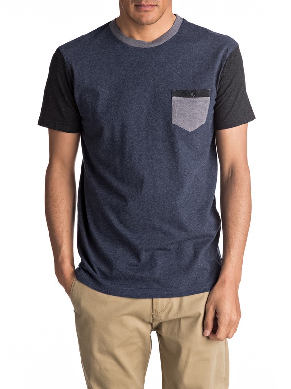 quiksilver, Baysic - Maglietta con tasca, NAVY BLAZER (byj0) 0 Baysic - Maglietta con tasca Blue EQYKT03501 Quiksilver