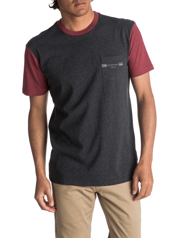 quiksilver, Baysic Pocket Tee, DARK GREY HEATHER (ktfh) 0 Baysic Pocket Tee Black EQYKT03501 Quiksilver