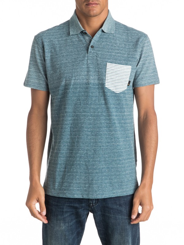 quiksilver, Porcifix - Polo, INDIAN TEAL (bqk0) 0 Porcifix - Polo EQYKT03536 Quiksilver