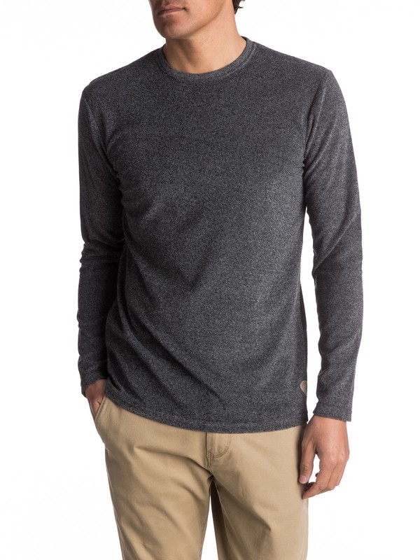 quiksilver, After Surf - T shirt à manches longues ultra-doux pour Homme, DARK GREY HEATHER (ktfh) 0 After Surf - T shirt à manches longues ultra-doux pour Homme EQYKT03599 Quiksilver