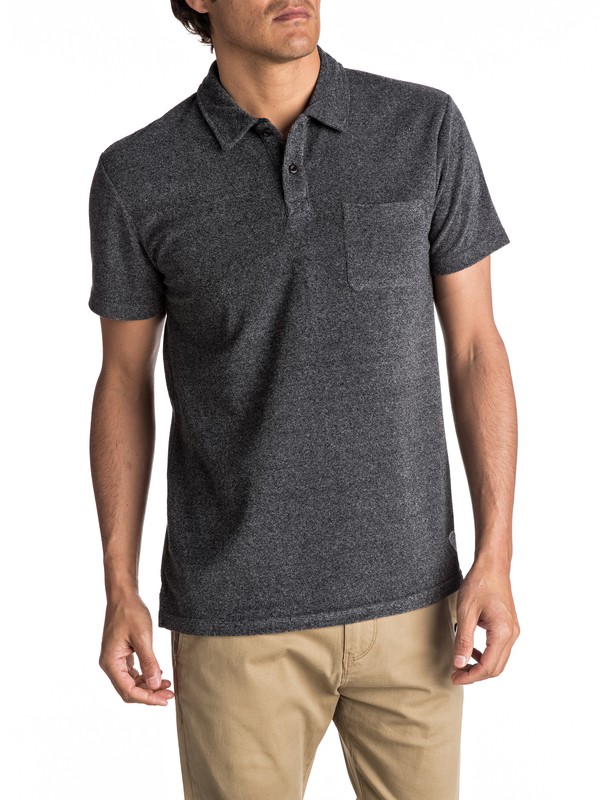 quiksilver, After Surf - Polo ultra-doux pour Homme, DARK GREY HEATHER (ktfh) 0 After Surf - Polo ultra-doux pour Homme EQYKT03610 Quiksilver