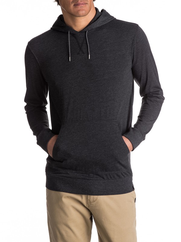 quiksilver, Guitar Magic Long Sleeve Hooded Tee, DARK GREY HEATHER (ktfh) 0 Guitar Magic Long Sleeve Hooded Tee EQYKT03644 Quiksilver