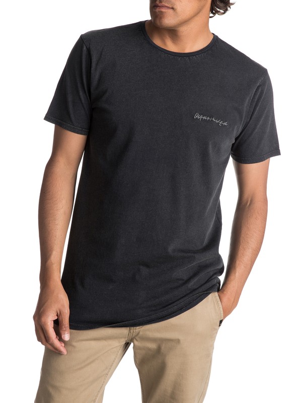 quiksilver, Men's Acid Sun Tee, TARMAC (kta0) 0 Men's Acid Sun Tee Black EQYKT03645 Quiksilver