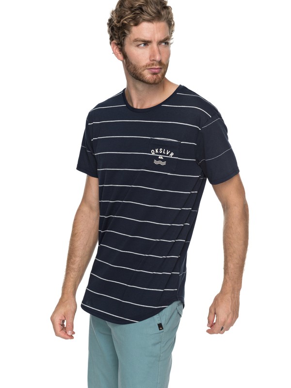 quiksilver, Caper Rocks - Maglietta, NAVY BLAZER CAPER ROCKS 1 (byj3) 0 Caper Rocks - Maglietta Blue EQYKT03682 Quiksilver