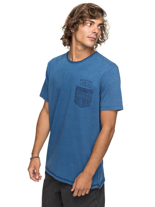quiksilver, Bavericks - T shirt avec poche pour Homme, BLUE USED (byl0) 0 Bavericks - T shirt avec poche pour Homme Bleu EQYKT03684 Quiksilver
