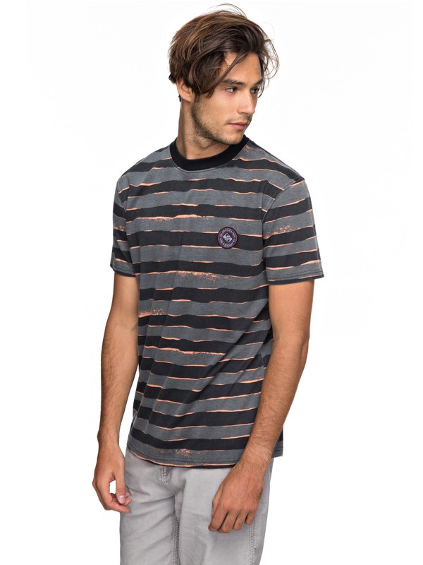 quiksilver, Allover Mad Wax - T Shirt col rond pour Homme, BLACK MAD MAX STRIPES (kvj6) 0 Allover Mad Wax - T Shirt col rond pour Homme Noir EQYKT03690 Quiksilver