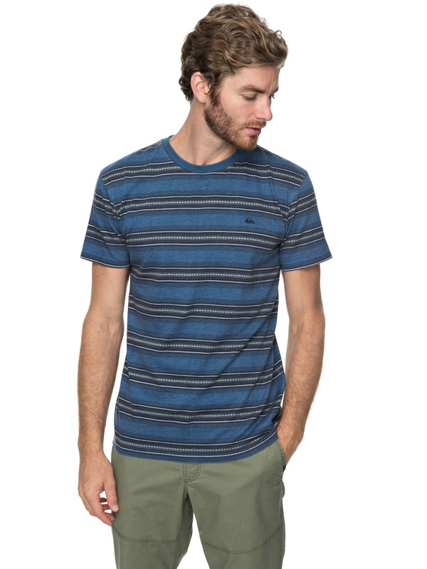 quiksilver, Bayo - T Shirt col rond pour Homme, BLUE NIGHT BAYO (btk6) 0 Bayo - T Shirt col rond pour Homme Bleu EQYKT03691 Quiksilver