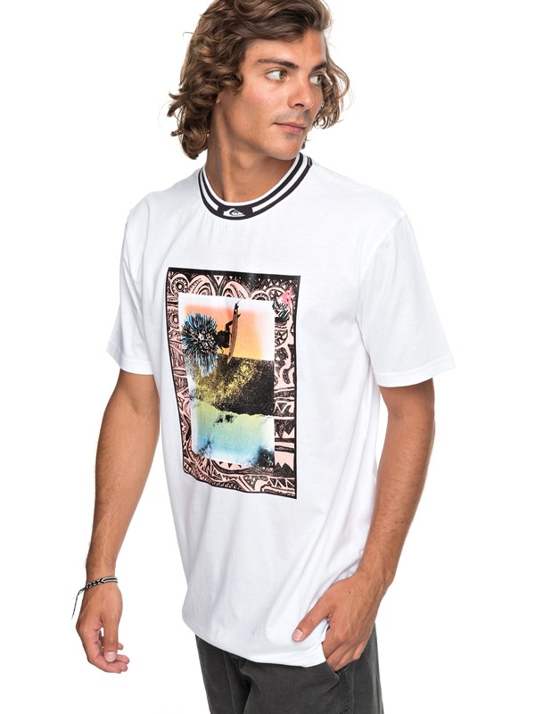 quiksilver, Barrel Day - T Shirt col rond pour Homme, WHITE (wbb0) 0 Barrel Day - T Shirt col rond pour Homme EQYKT03693 Quiksilver