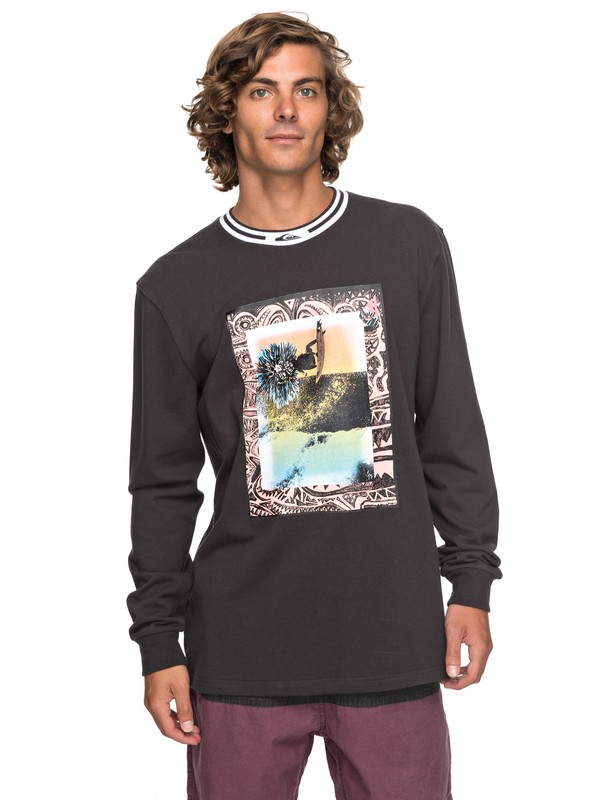 quiksilver, Barrel Day - T shirt manches longues pour Homme, TARMAC (kta0) 0 Barrel Day - T shirt manches longues pour Homme EQYKT03694 Quiksilver
