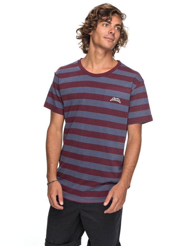 quiksilver, Cloud Guy - T Shirt col rond pour Homme, VINYARD WINE CLOUD GUY (rsc3) 0 Cloud Guy - T Shirt col rond pour Homme Rouge EQYKT03700 Quiksilver